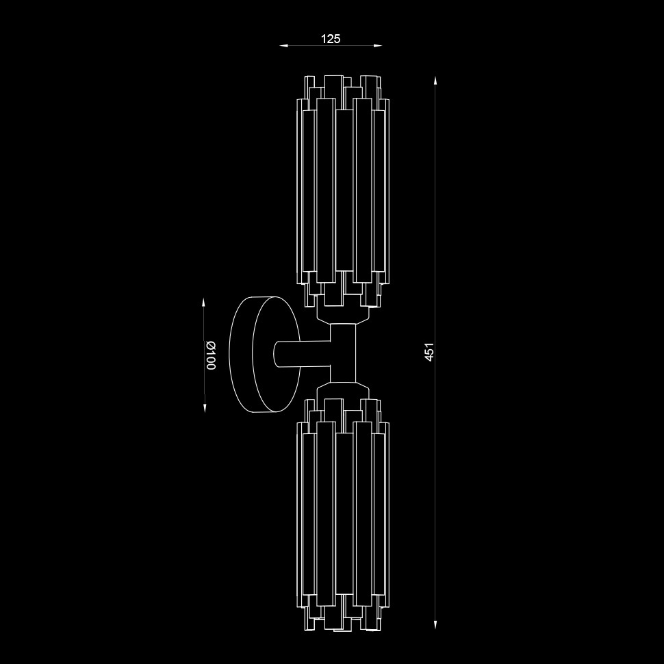Бра Passion Black FL1220-2W из селенита — Fluorite — фото 3