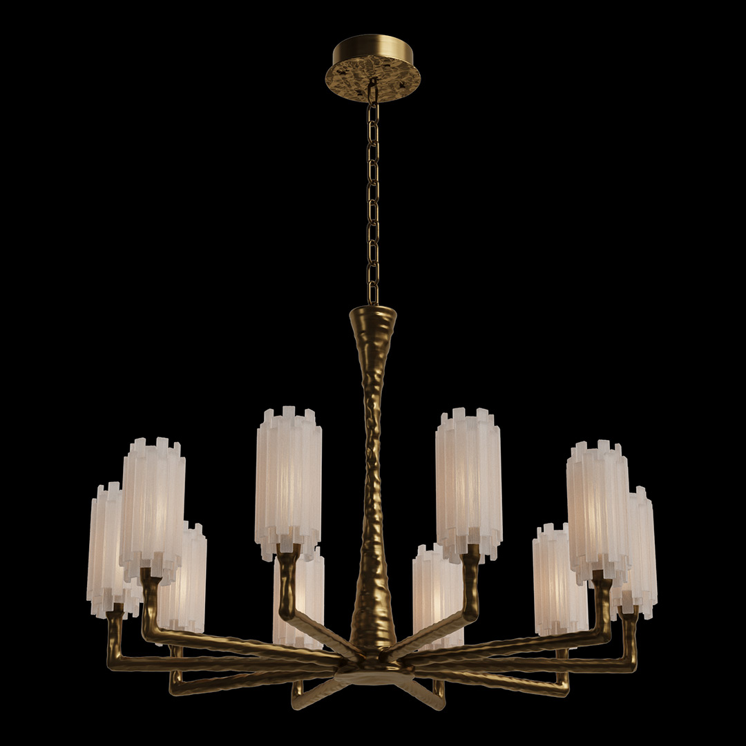 Подвесная люстра Passion Brass FL1219-10P из селенита — Fluorite