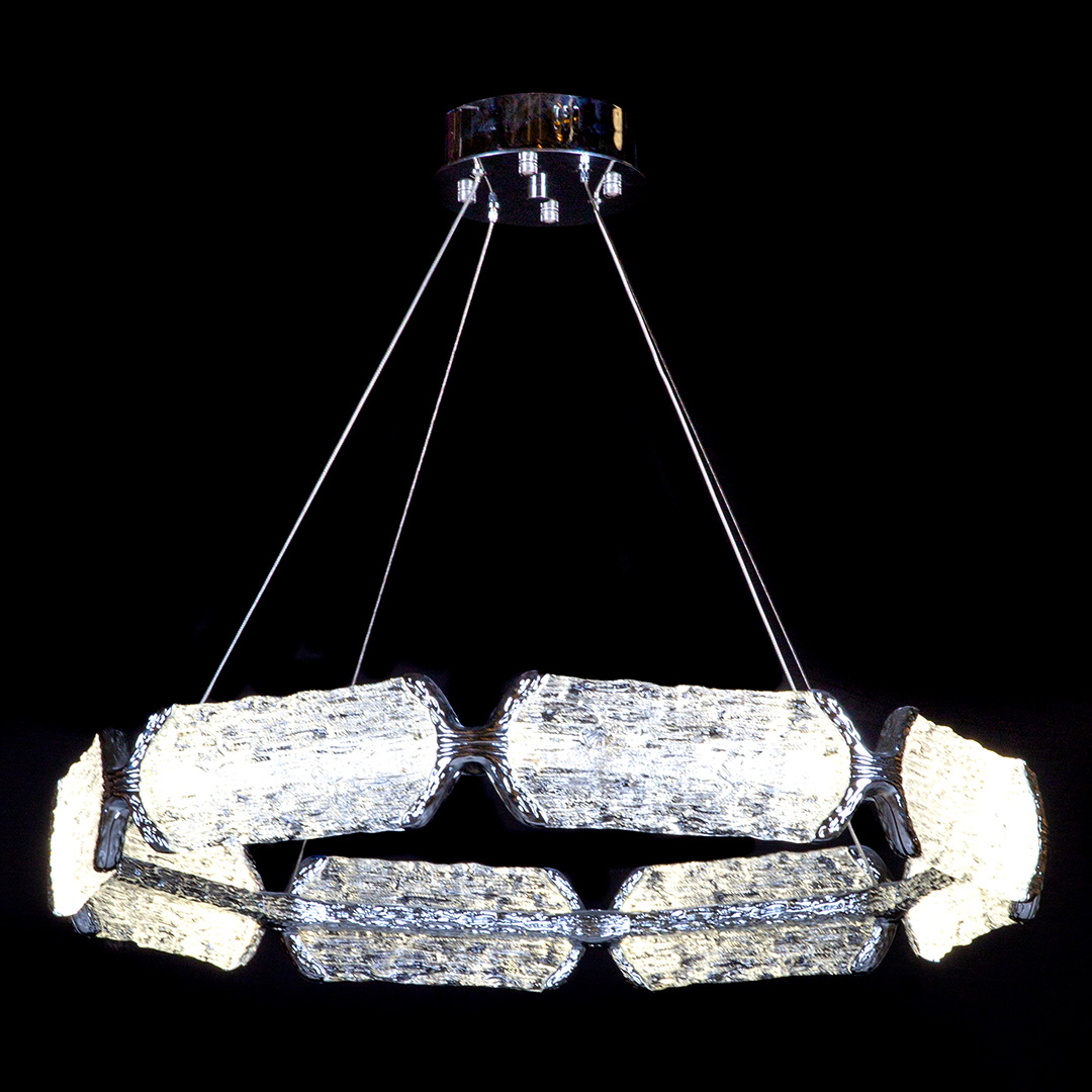 Люстра подвесная Epico Silver FL1150-6P из смолы — Fluorite