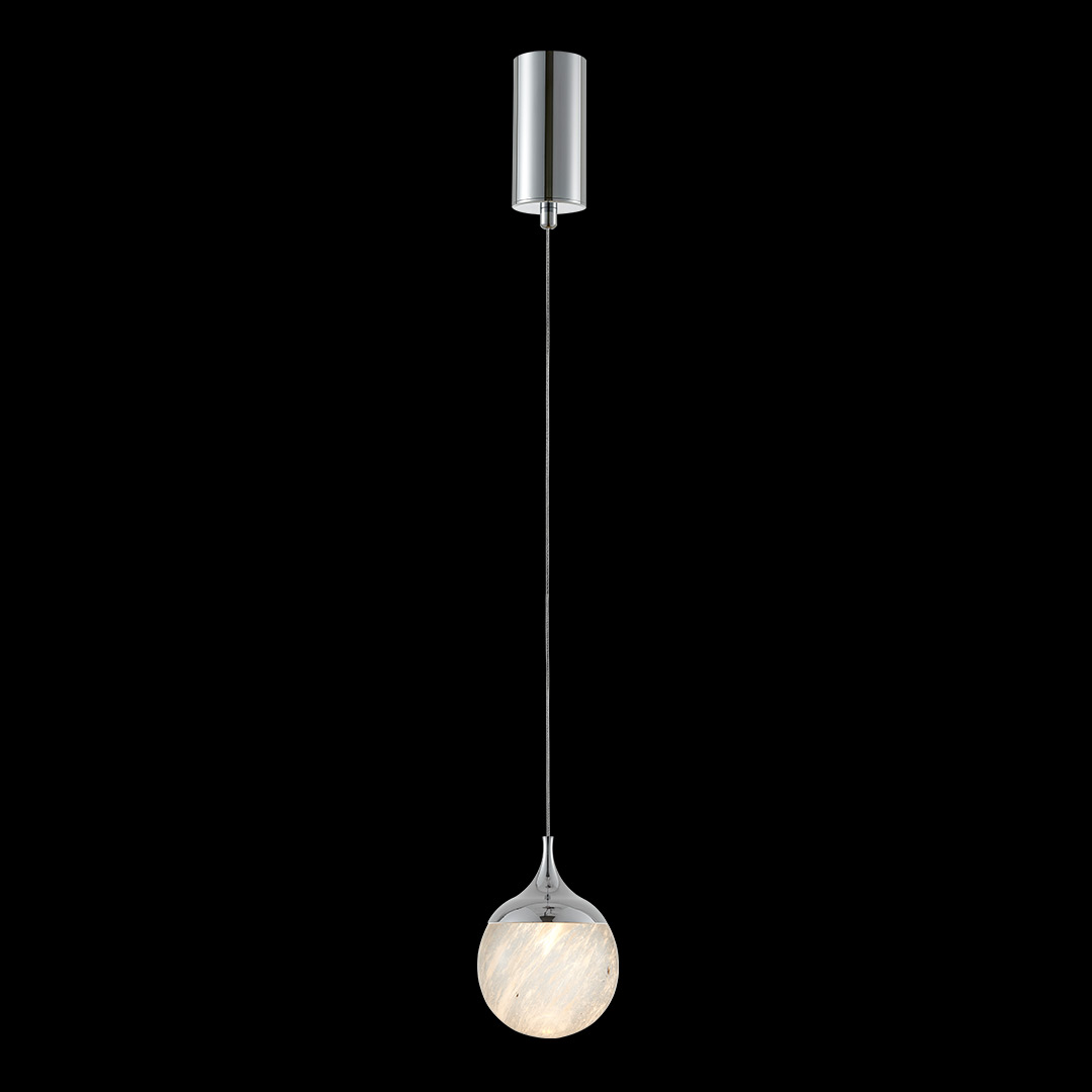 Подвесной светильник Perfectio Chrome FL1176-1PB из кварца — Fluorite