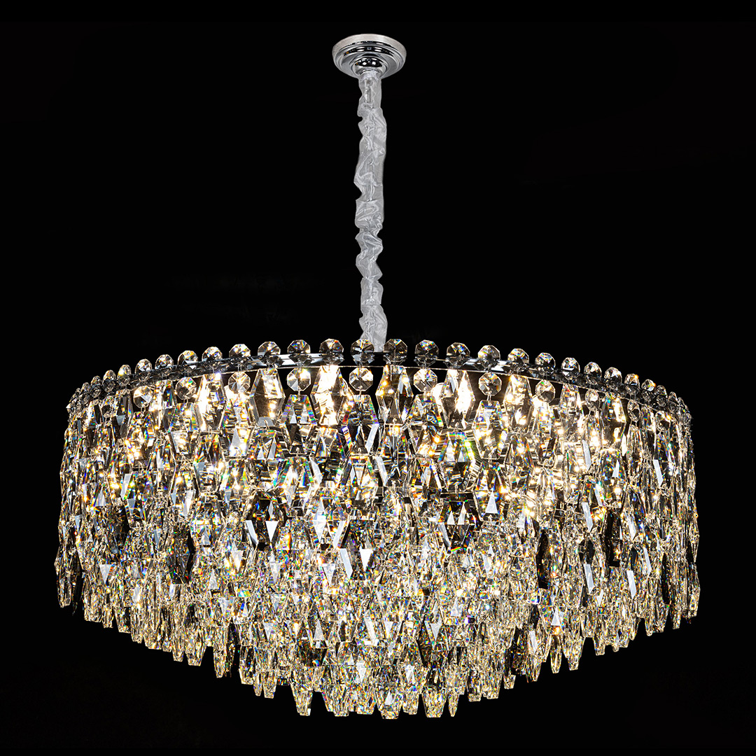 Люстра подвесная Sovrana Chrome FL1191-22P из хрусталя — Fluorite