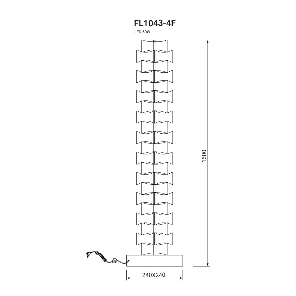 Торшер Frumleiki FL1043-4F