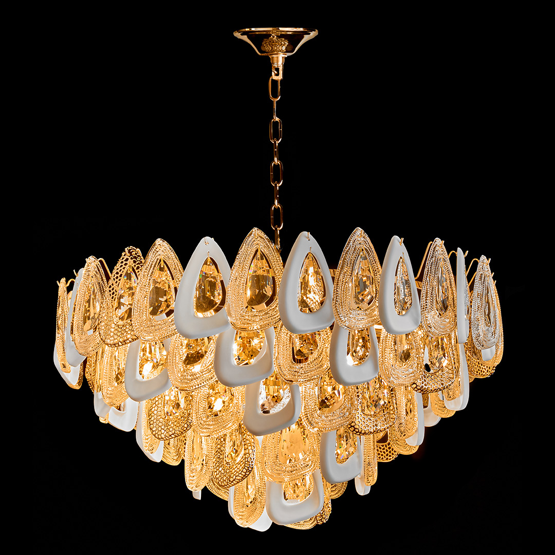 Люстра подвесная Finezza FL1092-18P из хрусталя — Fluorite