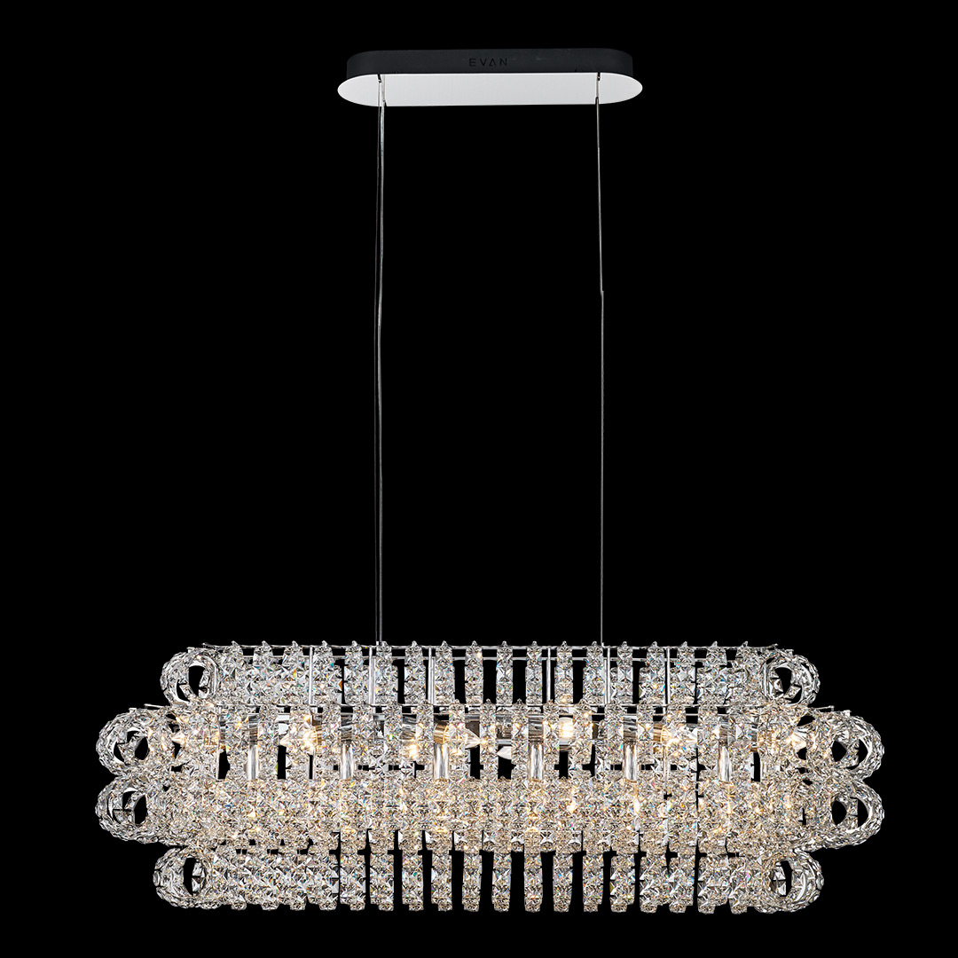 Люстра подвесная Brilliance Chrome  FL1107-19P из хрусталя — Fluorite