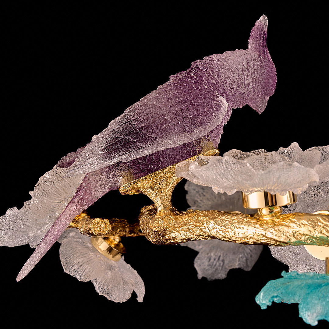 Люстра подвесная Sauvage FL1099-16P из глазурированного стекла — Fluorite — фото 3