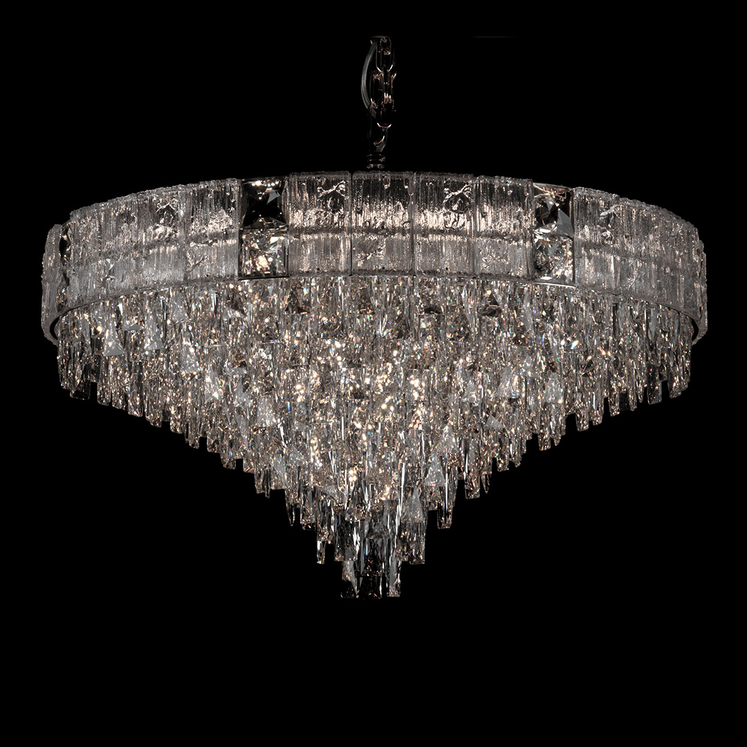 Люстра подвесная Delight Chrome FL1088-21P из хрусталя — Fluorite