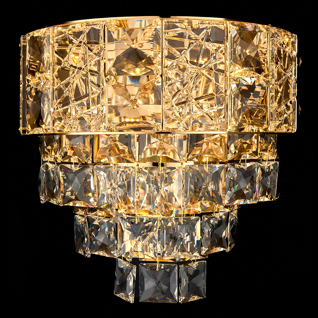Бра Majeste Gold FL1060-3W из хрусталя — Fluorite