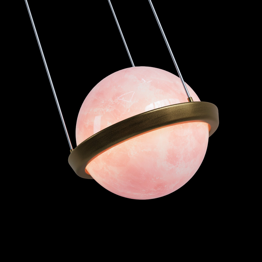 Подвесной светильник Saga Rose Quartz FL1218-1PR из кварца — Fluorite — фото 5