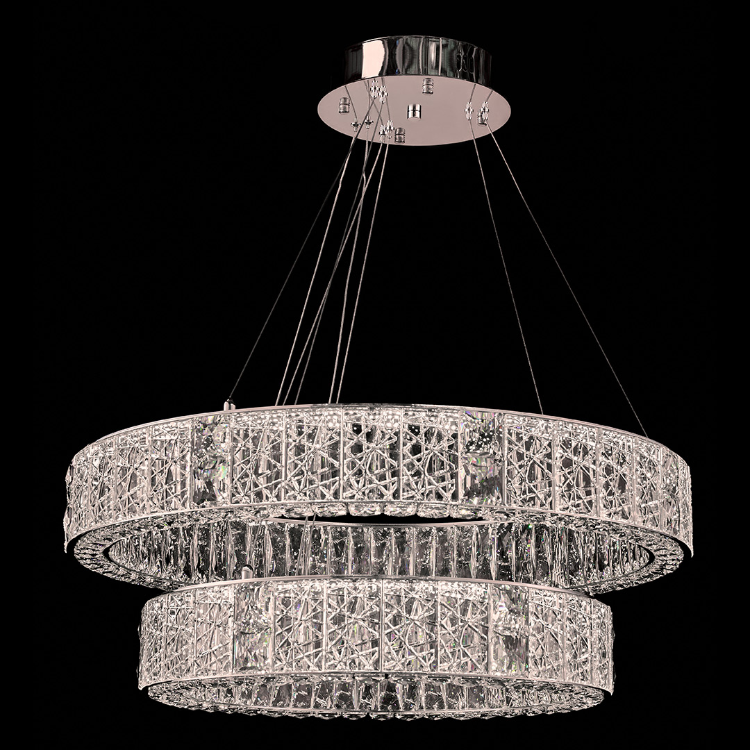Люстра подвесная Ravissement Chrome FL1068-14P из хрусталя — Fluorite