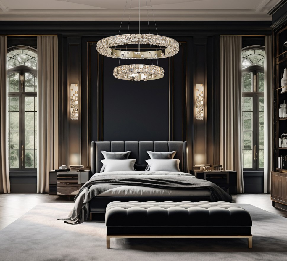 Люстра подвесная Elegance Gold FL1106-20P