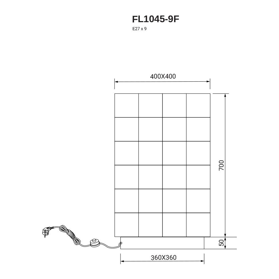 Торшер Basis FL1045-9F