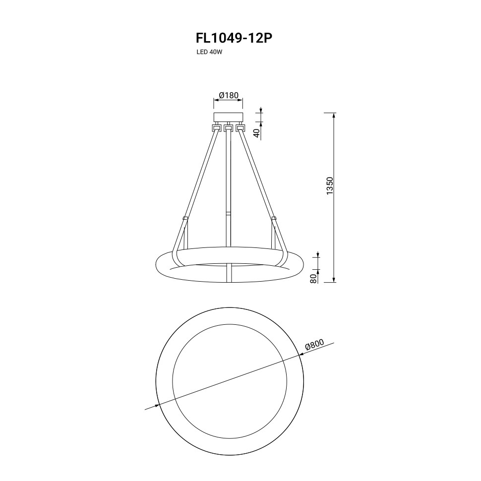 Подвесная люстра Secretum FL1049-12P