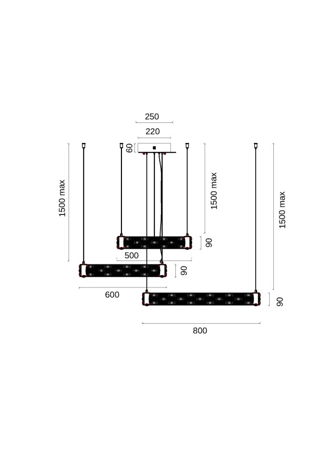 Люстра подвесная Festo Chrome FL1052-30P