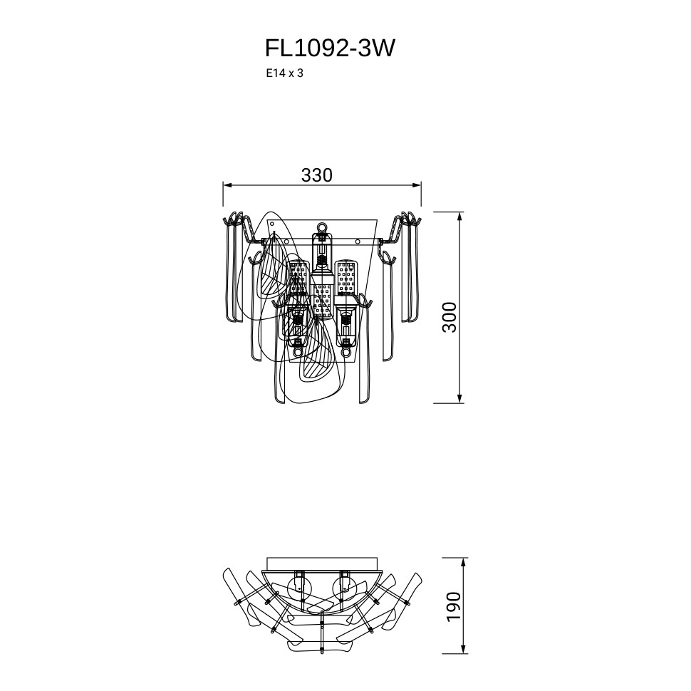 Бра Finezza FL1092-3W