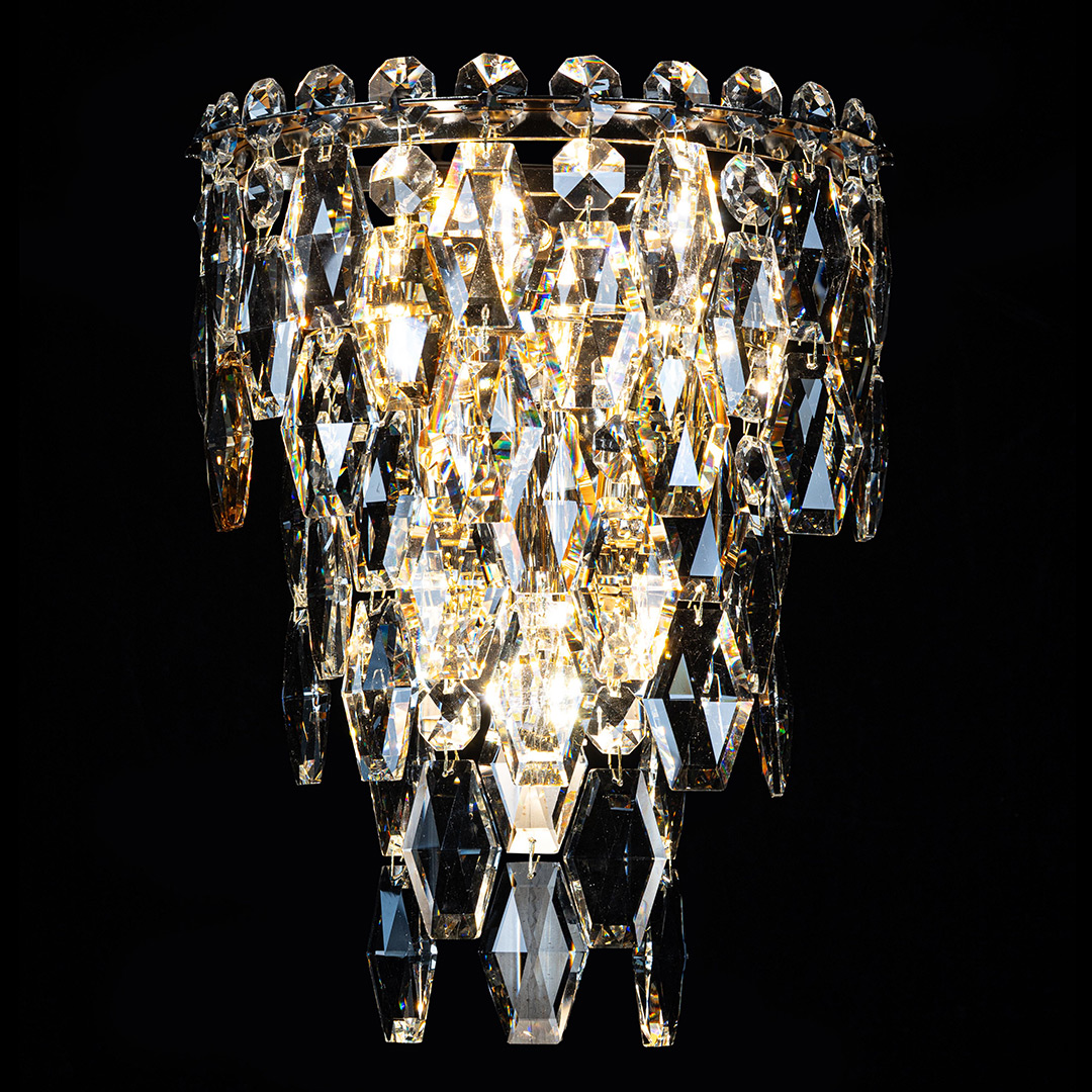 Бра Sovrana Gold FL1190-3W из хрусталя — Fluorite