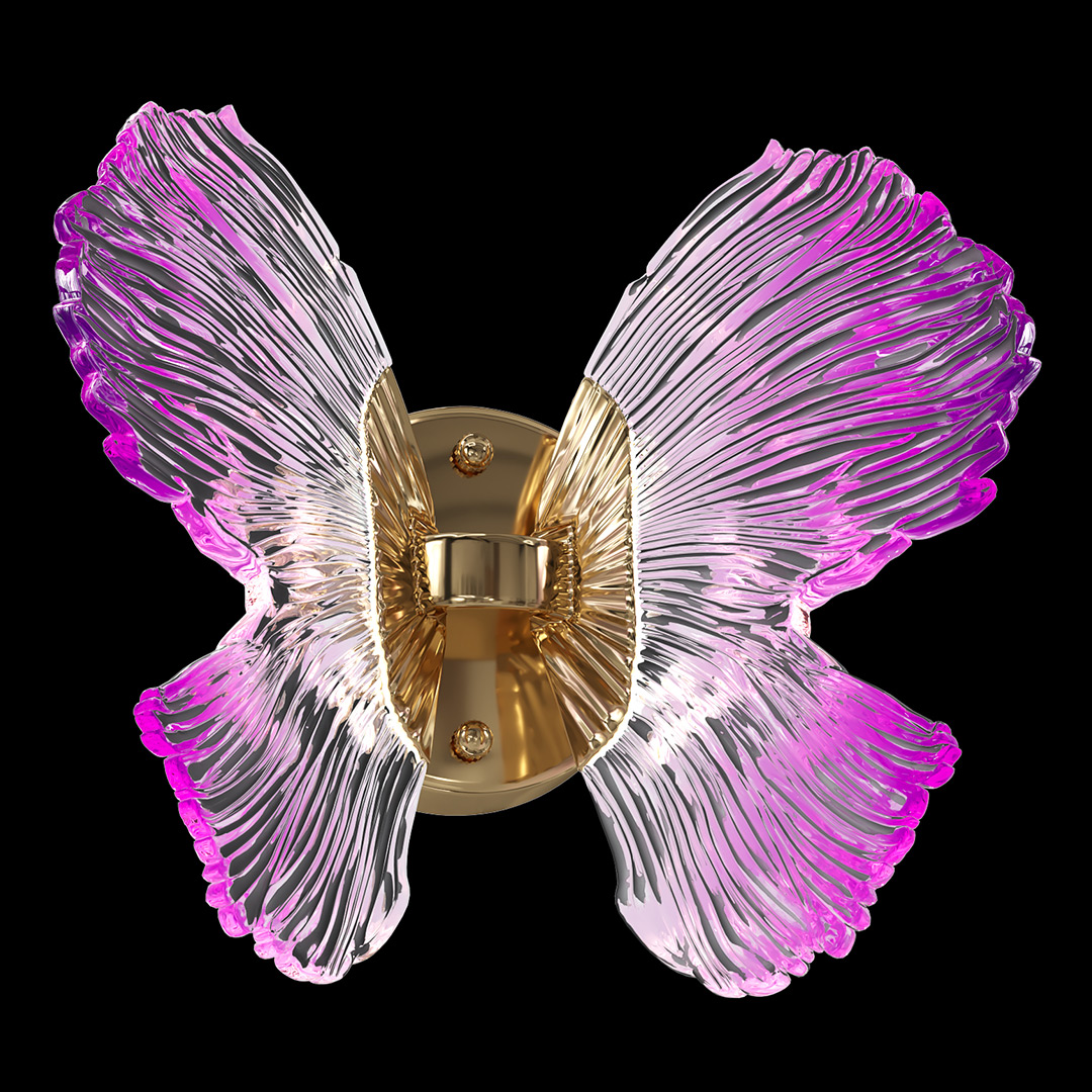Бра  Borboleta Purple FL1103-1W3 из смолы — Fluorite
