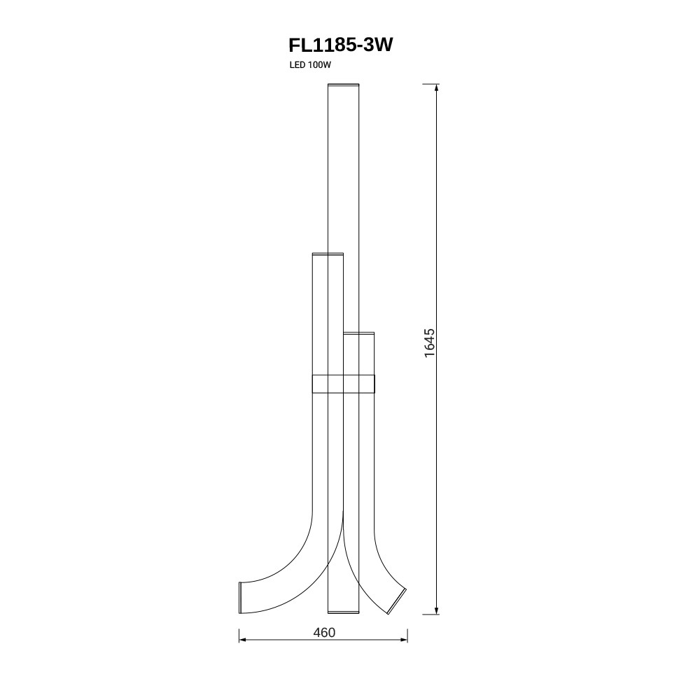 Торшер Duo FL1185-3W