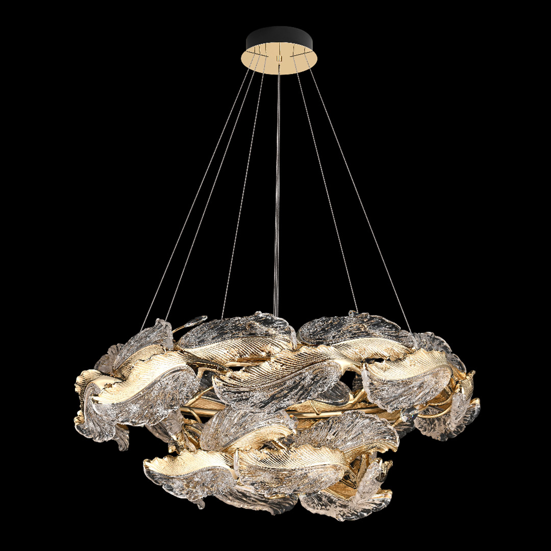 Люстра подвесная Felicity Gold FL1182-20P из смолы — Fluorite