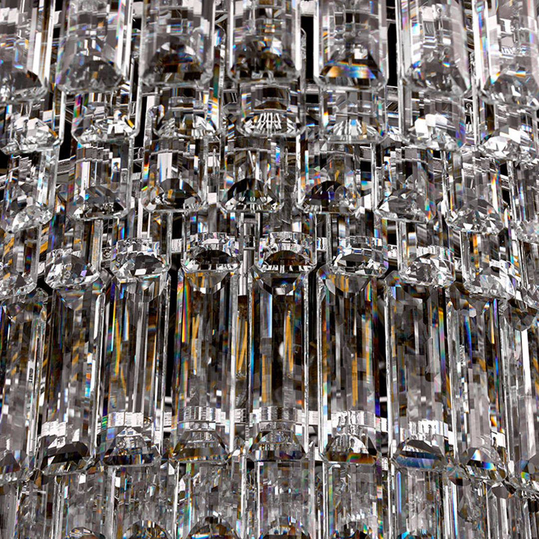 Люстра подвесная Normandie Chrome FL1085-21P из хрусталя — Fluorite — фото 3