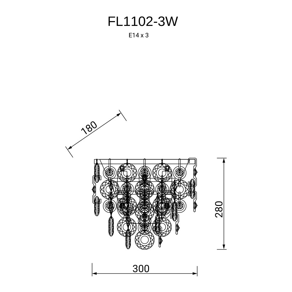 Бра Сampanella FL1102-3W