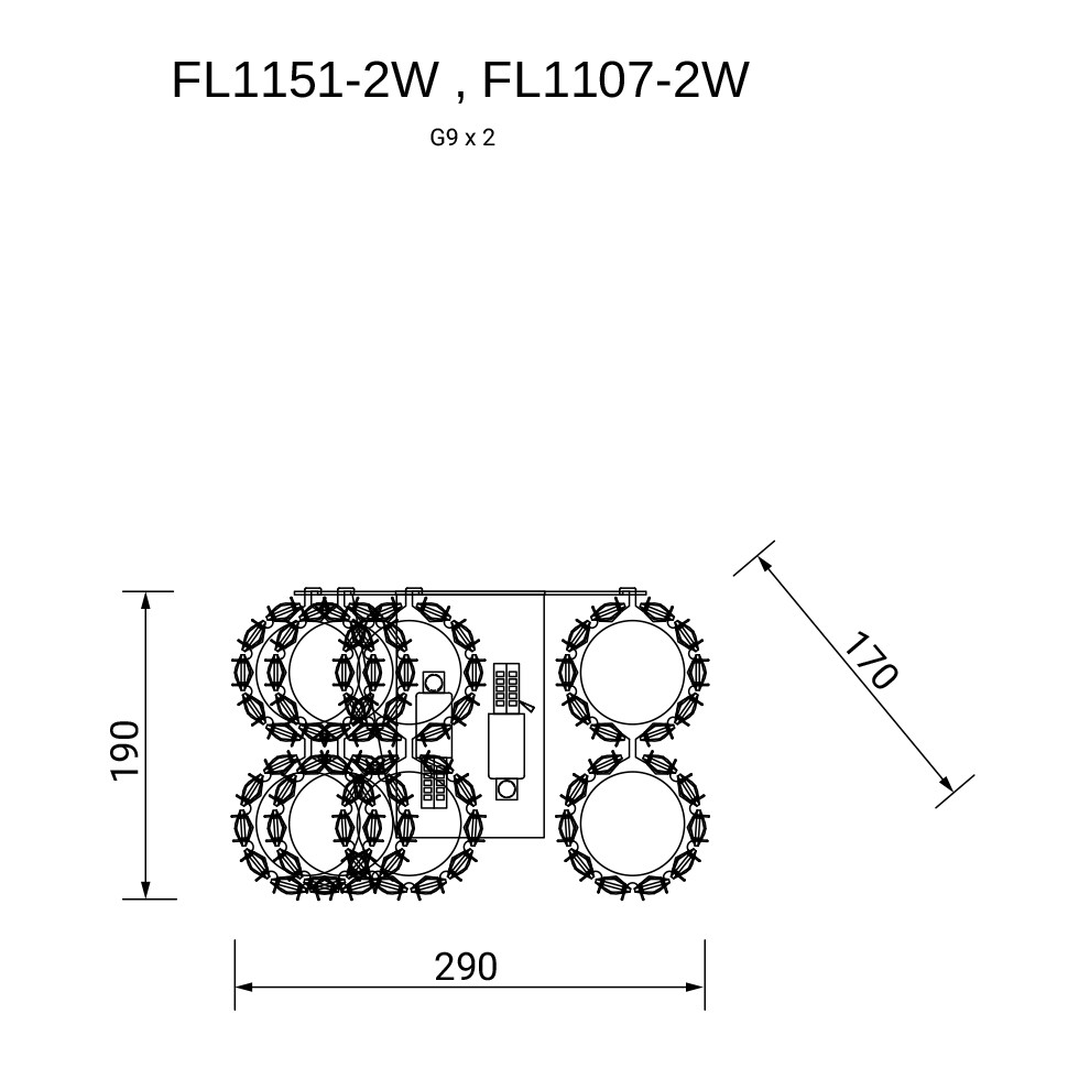 Бра Brilliance Gold FL1151-2W